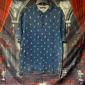 Tommy Bahama Indigo On The House Polo Shirt Men's XXL Blue Cotton Summer Beach